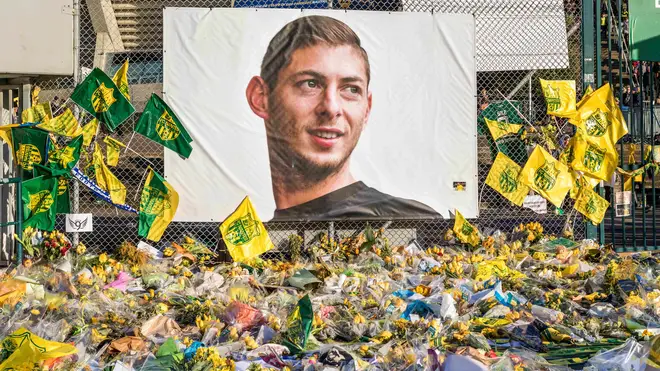 Tributes left to the late footballer at Nantes, his former club