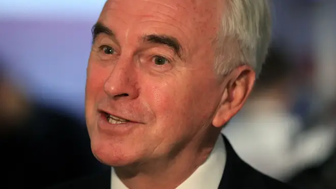 John McDonnell made the controversial comments to LBC's Theo Usherwood