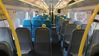 A near empty train in London