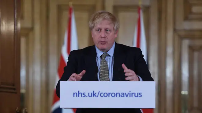 Prime Minister Boris Johnson spoke at a daily press conference on Thursday