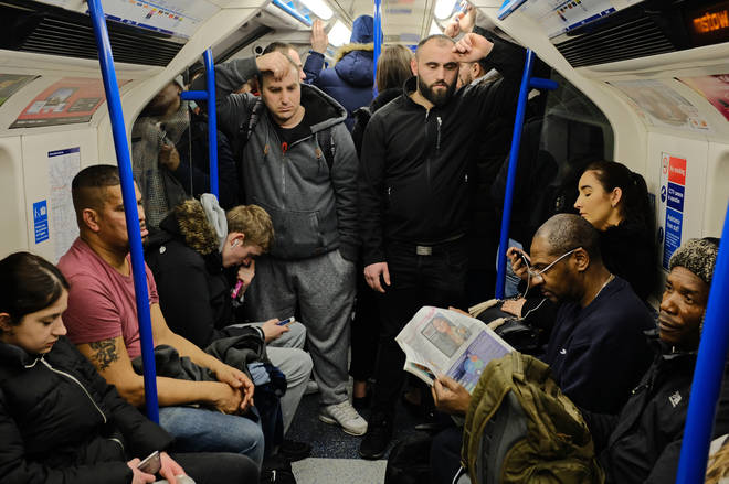 Londoners crammed on the tube despite warnings to stay at home