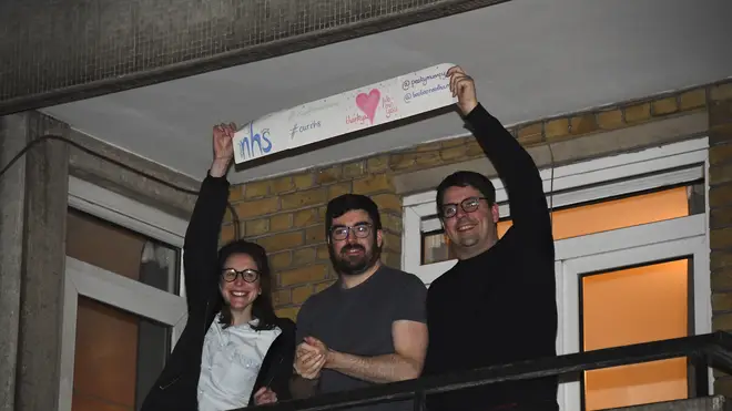People showed their appreciation for the NHS on Thursday evening