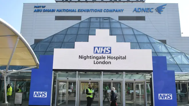 The NHS Nightingale has been set up in the ExCel Centre in London