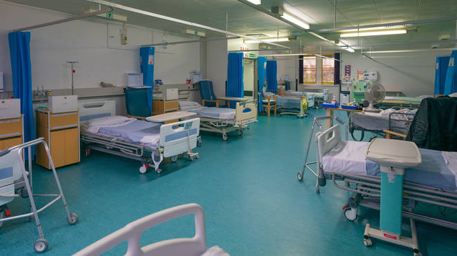 A ward in Milton Keynes hospital prepared for intensive care patients as coronavirus cases increase