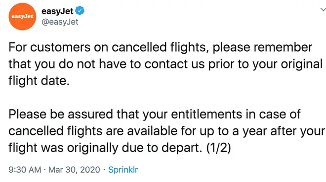 EasyJet customers have been asked to only call if it's urgent