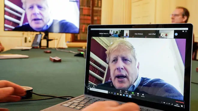 Boris Johnson will host a video conference cabinet meeting