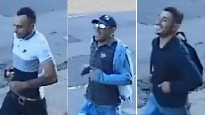 Police trying to track three men over the violent robbery of an 82-year-old