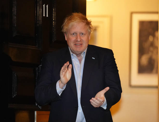 Boris Johnson was last seen on Thursday when he applauded the NHS