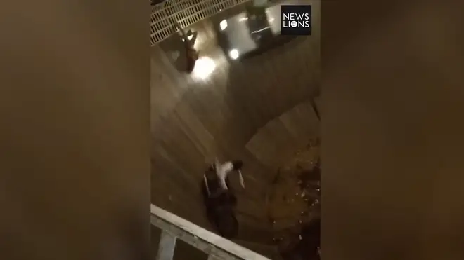 "Wall of Death" stunt goes badly wrong.