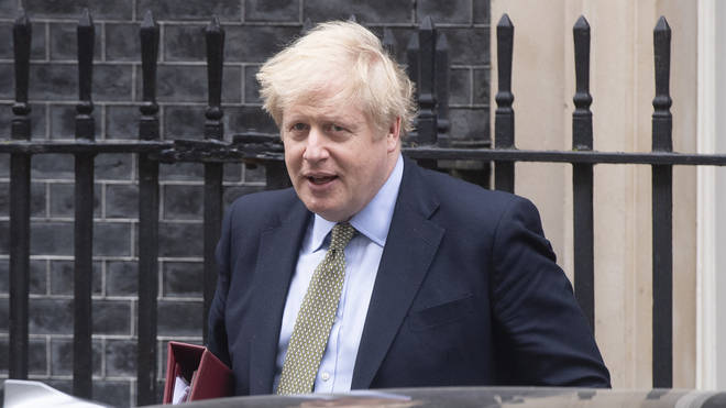 File photo: Boris Johnson is receiving standard oxygen treatment