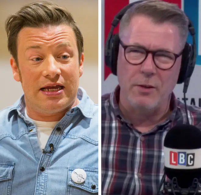 Ian Collins battled with a caller over Jamie Oliver's jerk rice