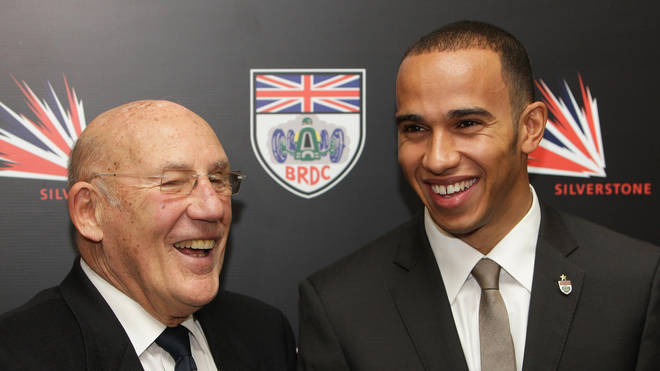 Sir Stirling Moss with Lewis Hamilton