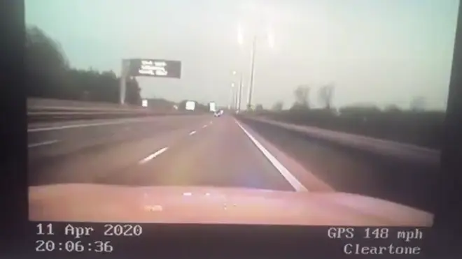 Police chased the driver on the M1