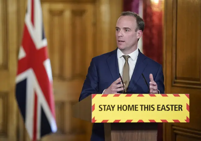Dominic Raab made the comments at a Downing Street briefing