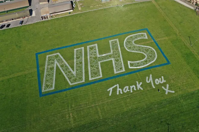The artwork appeared in a Yorkshire field