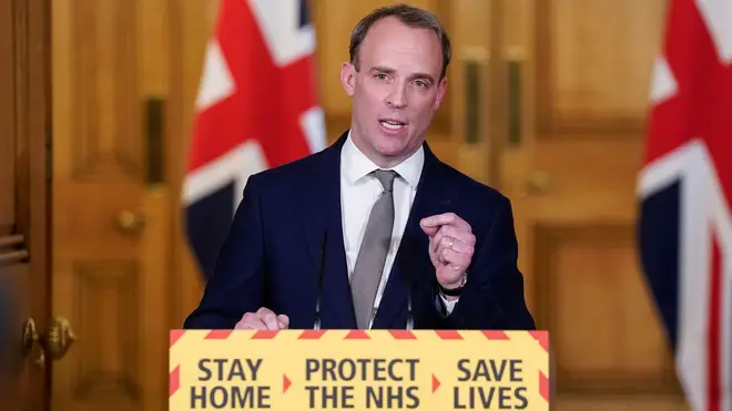 Dominic Raab laid out the stipulations before an easing to the restrictions could be considered