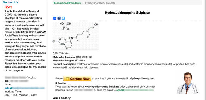 One of the sellers offering potentially dangerous 'coronavirus drugs'