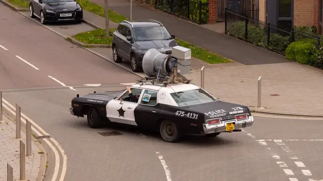 The Bluesmobile was kitted out just as it was in the 1980 movie