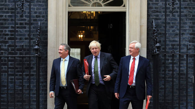 Liam Fox, David Davis and Boris Johnson