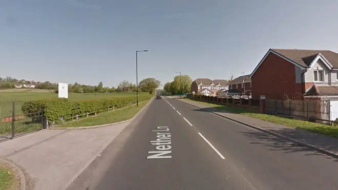 The collision took place on Nether Lane, Sheffield, on Tuesday
