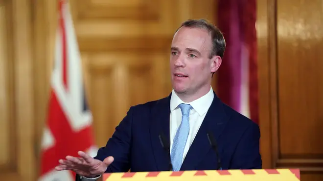 First Secretary Dominic Raab has been standing in the place of the Prime Minister during Mr Johnson's absence