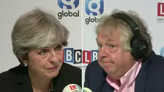 Theresa May admitted she shed a tear to Nick Ferrari