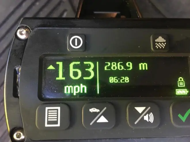 The driver was caught speeding at 163mph on the M1