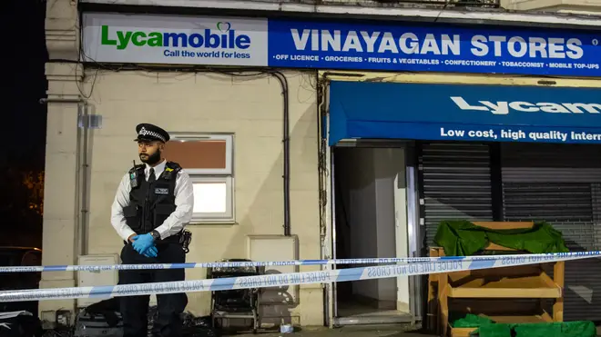 The scene where two young children were stabbed to death