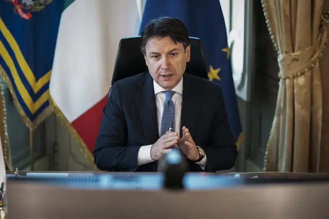 Giuseppe Conte made a televised announcement