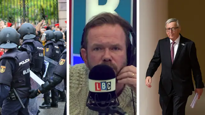 James O'Brien takes on caller over the EU's response to the police brutality in Catalonia.