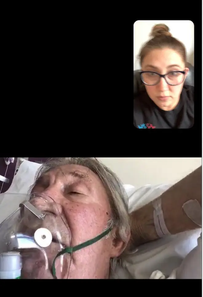 Jo said goodbye to her dad on FaceTime