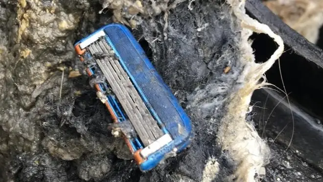 Last month a razor blade was found at Kingsley Square sewage pumping station, near Guildford, wedged in a mass of unflushables
