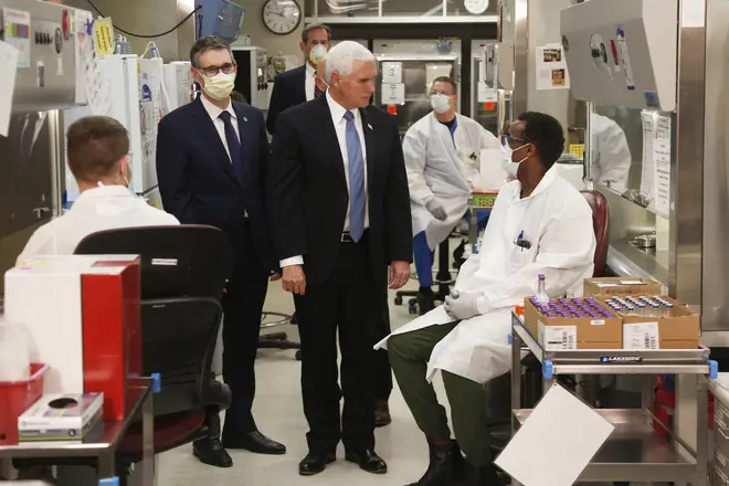 Mike Pence visited the labs during his visit