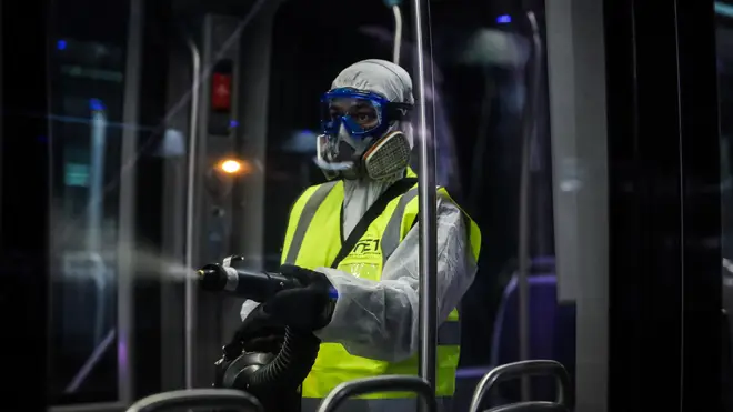 Buses and trams in the Bordeaux region are disinfected three times a day to prevent the spread of covid-19