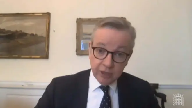 Mr Gove was speaking to the Commons' public administration and constitutional affairs committee: