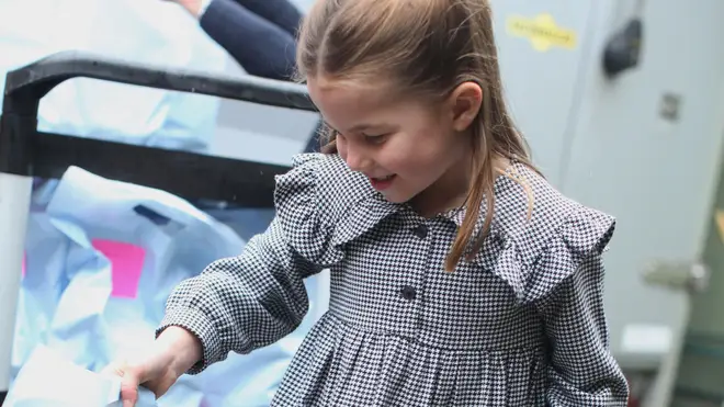 Charlotte was volunteering with her parents the Duke and Duchess of Cambridge