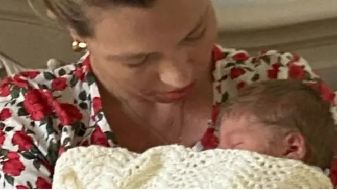 Carrie Symonds shared the first photo of Wilfred on her Instagram