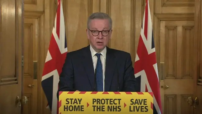 Micheal Gove made the announcement at the daily Downing Street press office
