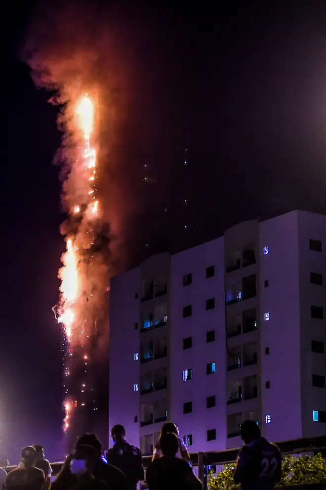 The fire was in a high rise block