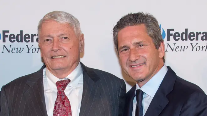 John Malone (L) and Mike Fries (R) of Liberty Global