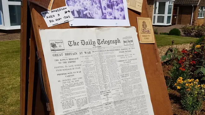 The front page of The Daily Telegraph announcing Britain's declaration of war against Germany