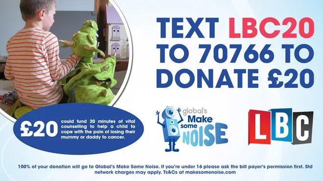 Text to donate to Global's Make Some Noise