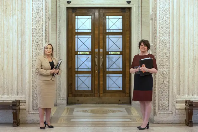 Arlene Foster and Michelle O'Neill made the announcement