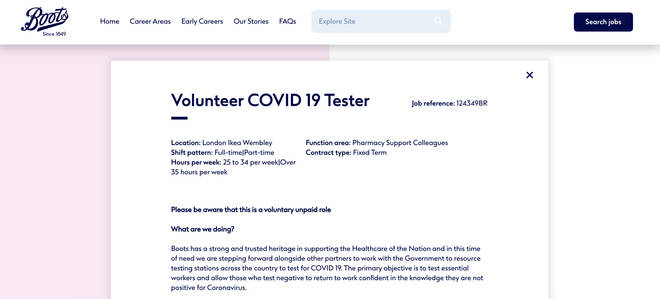 Boots are recruiting hundreds of testers across the country