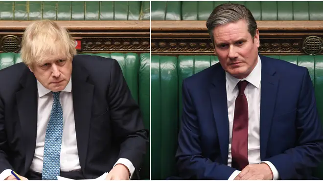 Keir Starmer and Boris Johnson faced one another in the Commons on Wednesday