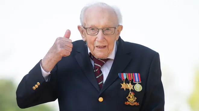 The veteran became a national hero when he raised almost £33 million for the NHS