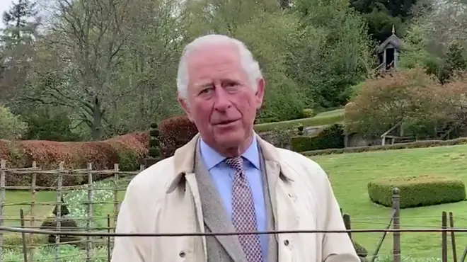 The Prince recorded the message from the grounds of his home in Scotland