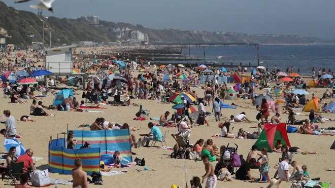Crowds returned to Bournemouth beach