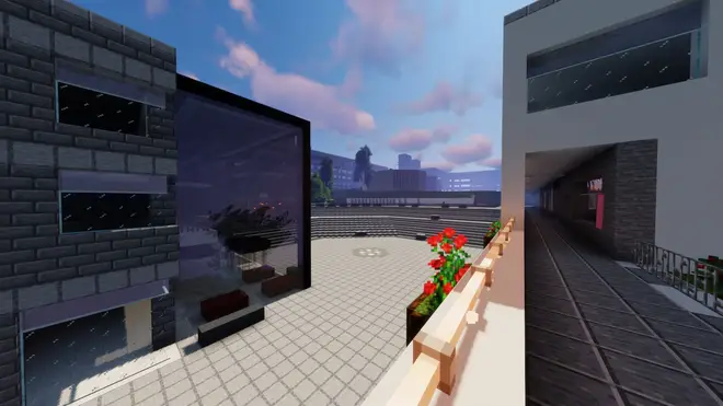 UEA's main square recreated in Minecraft