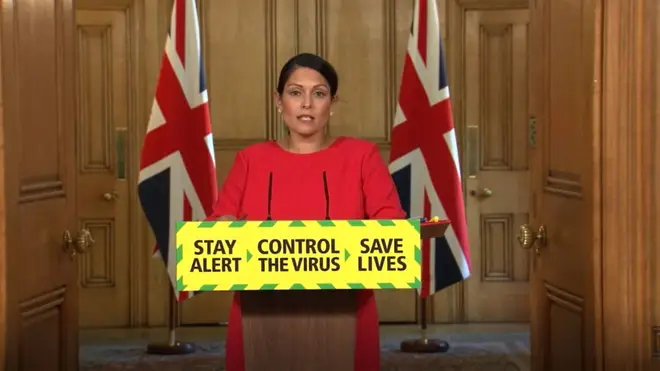 Home Secretary Priti Patel made the announcement at the Downing Street press conference